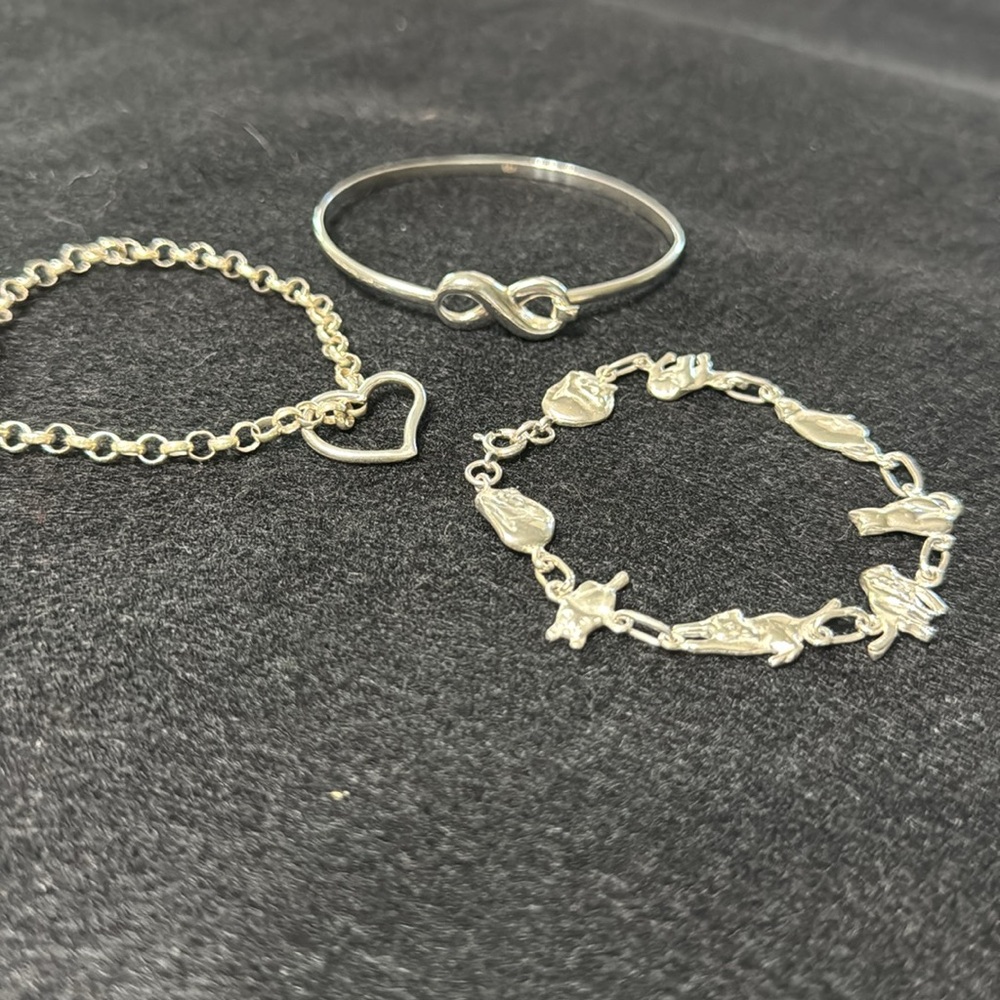Sterling Silver Set of 3 bracelets!